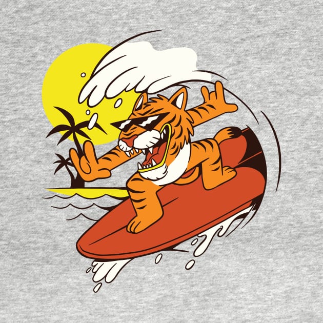 Cool Surfing Tiger by SLAG_Creative